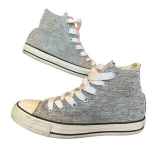 Converse Chuck Taylor All Star Gray Tweed High Top Sneaker Shoes Womens 8 Casual